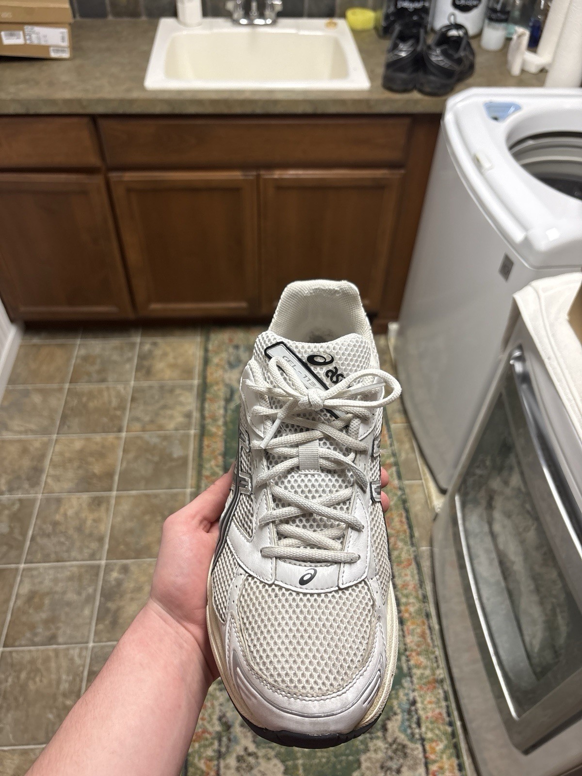 ASICS GEL-1130 White Cloud Grey Size 13