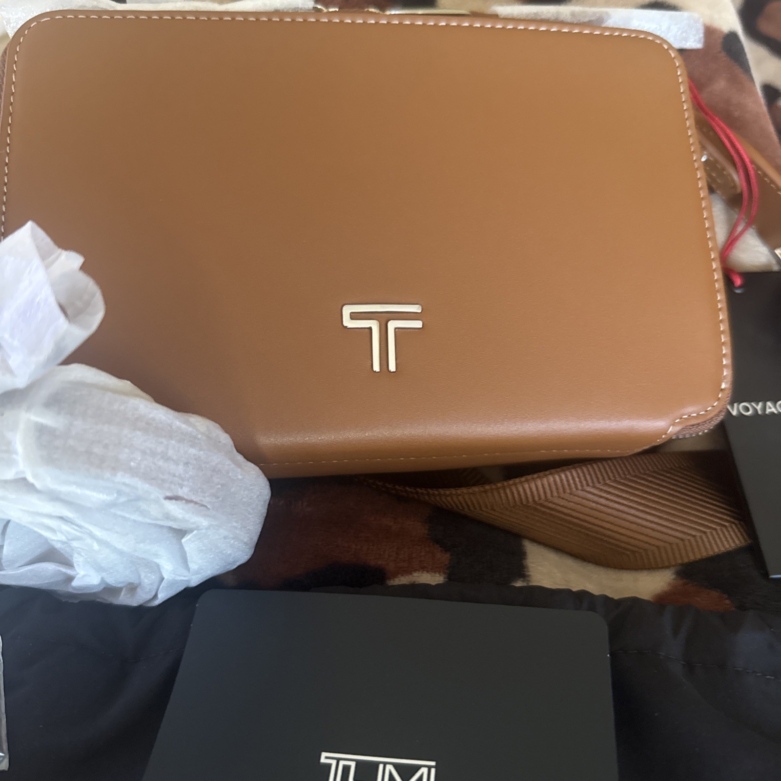 Brand New!Tumi Voyageur Leather Sienna Myla Crossbody Bag Retail $495.00