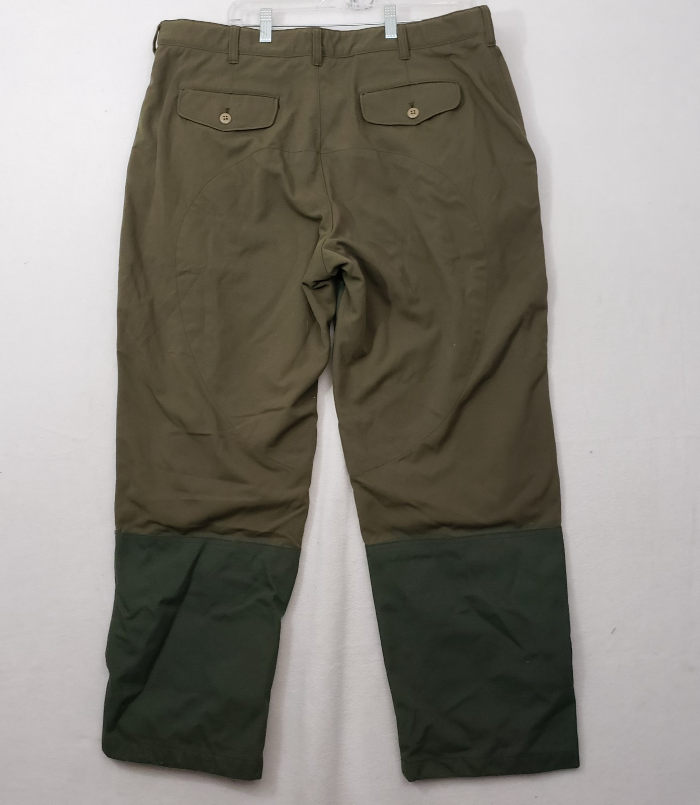 LL Bean Upland Briar Double Knee Brush Pants Men’s 38×31 Olive Green Nylon