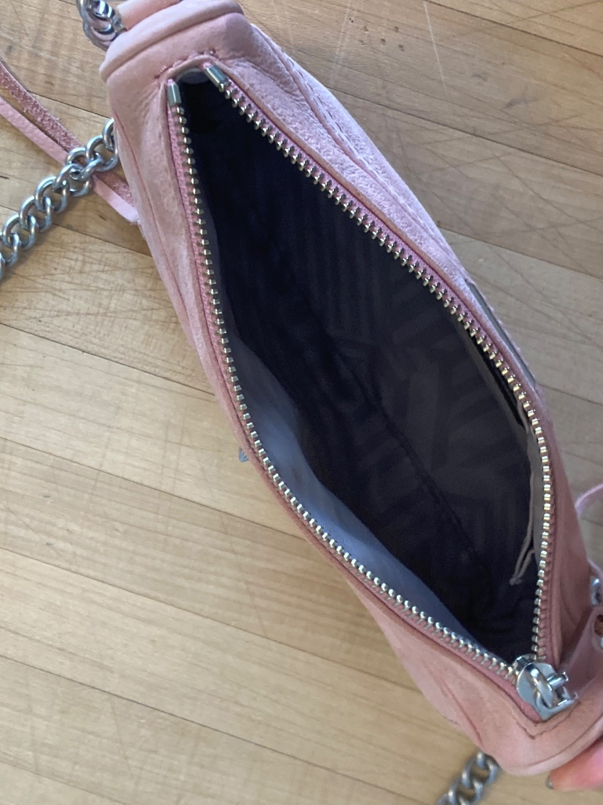 Rebecca Minkoff mini MAC Crossbody Pink Suede