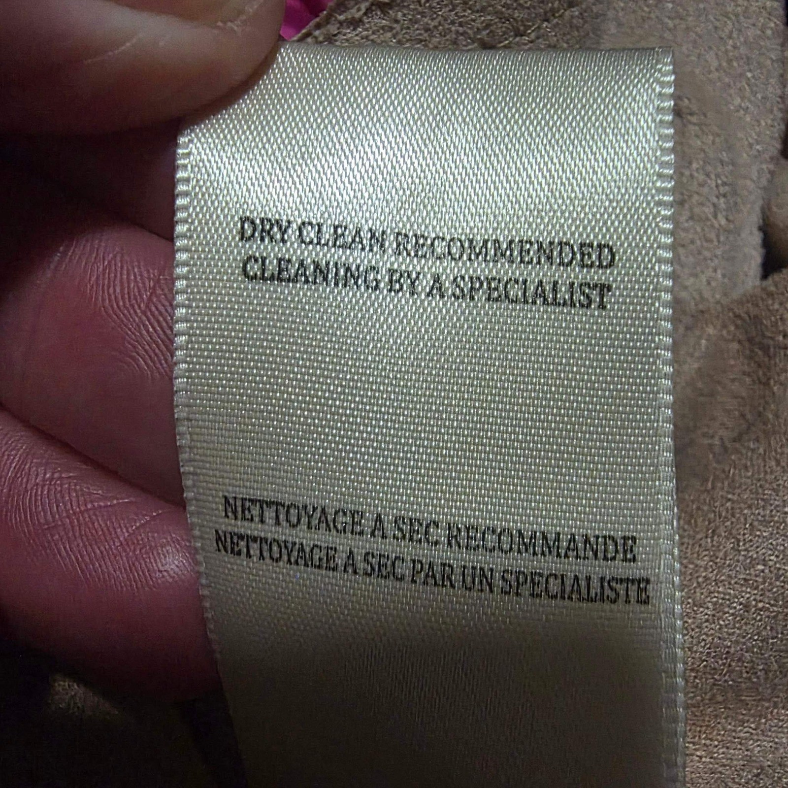 BlankNYC Faux Suede Moto Jacket Large Tan Beige Asymmetrical Zip Biker