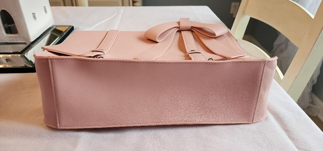 Ecosusi Summer Garden Romance Bow Briefcase Pink Convertible Messenger Bag NWOT