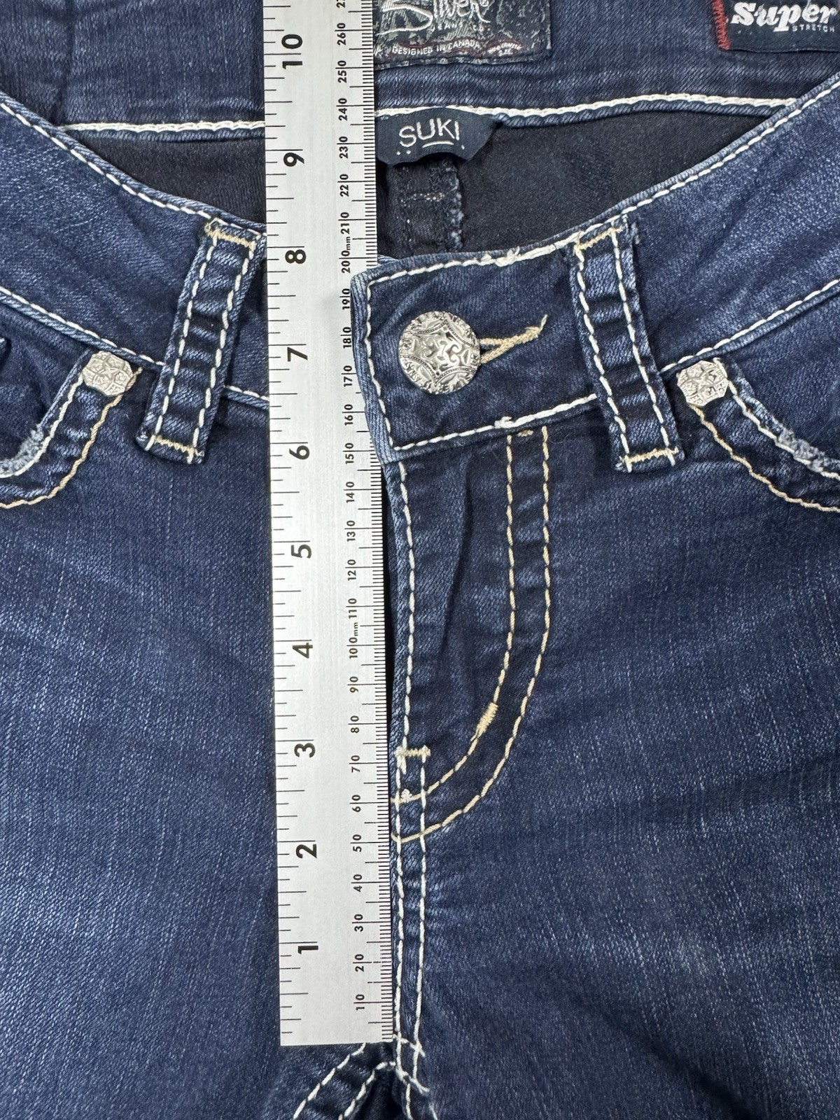Silver Jeans Suki Super Stretch Jeans Women’s Size 27/31 Denim Dark Wash