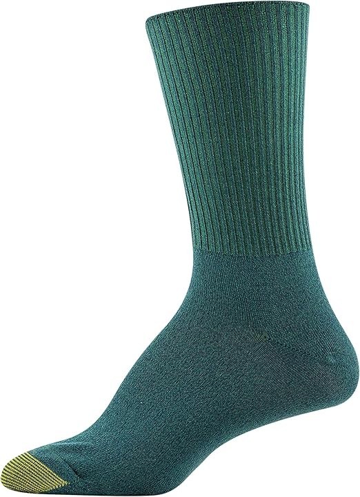 6 Pairs Gold Toe Womens Turn Cuff Socks Kelly Assorted Green Tone Fits Sizes 6-9