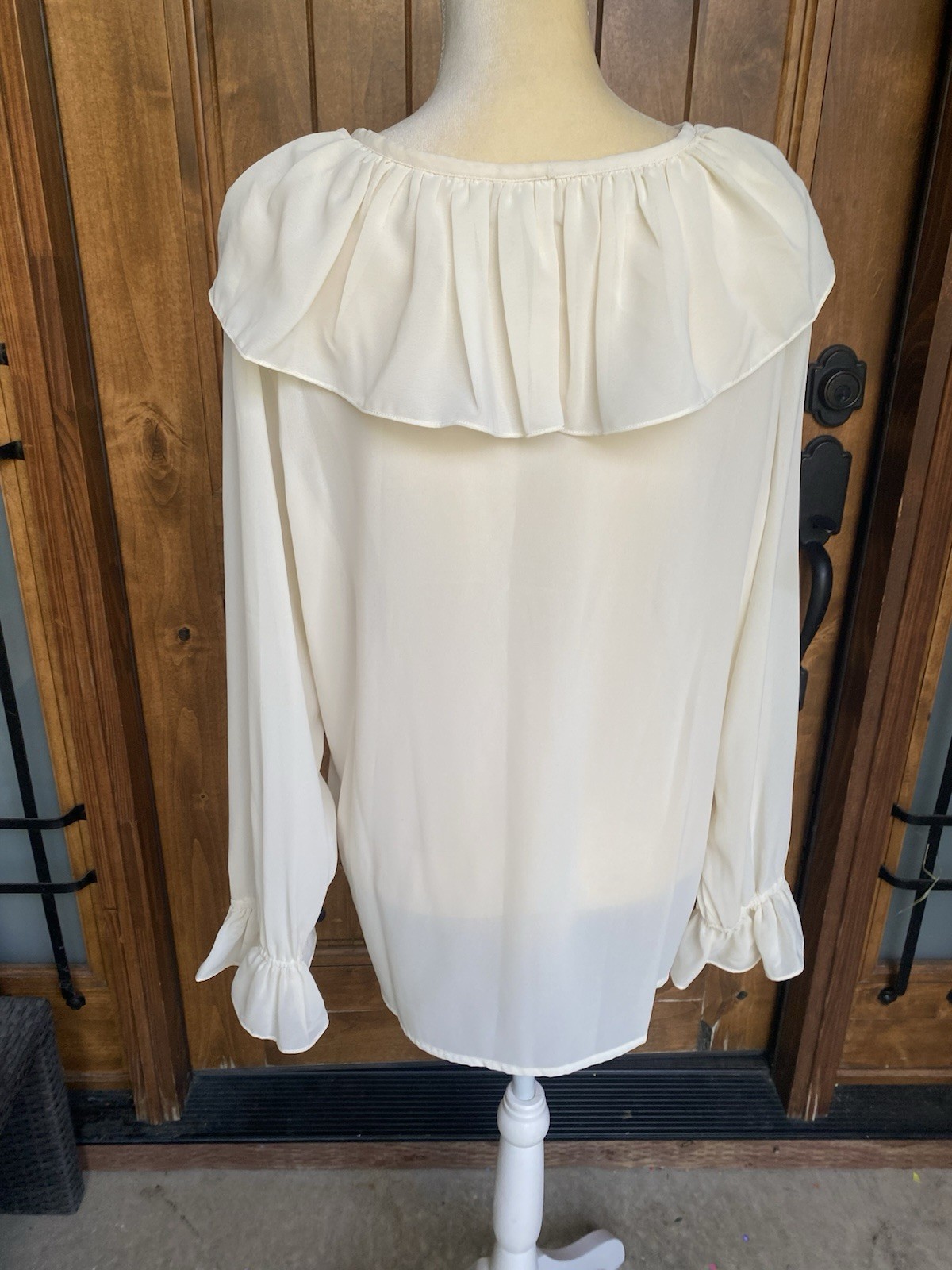 Rafaella Women’s Long Sleeve Ruffle Blouse