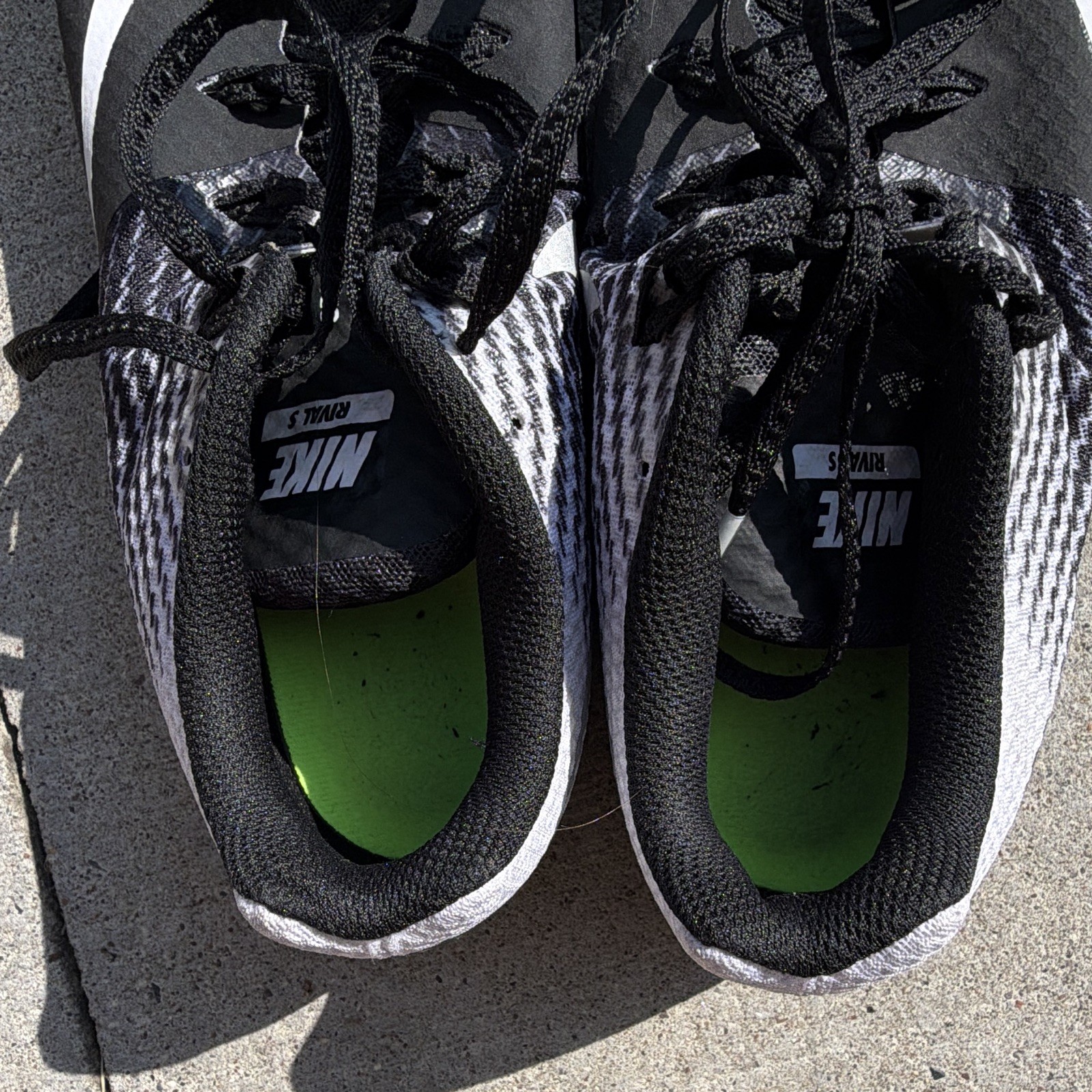 Nike Zoom Rival S size 9.5 Track Spikes Black/White