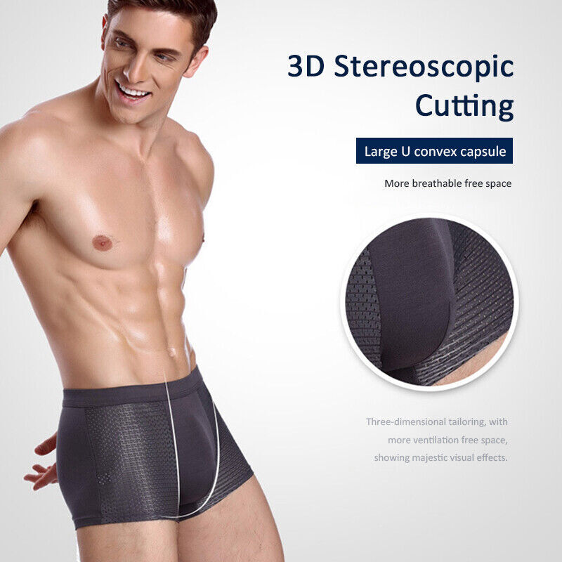4PCS Boxhero Bamboo Fiber Boxer Briefs, 4pcs Bamboo Fibre Boxer Shorts US STOCK