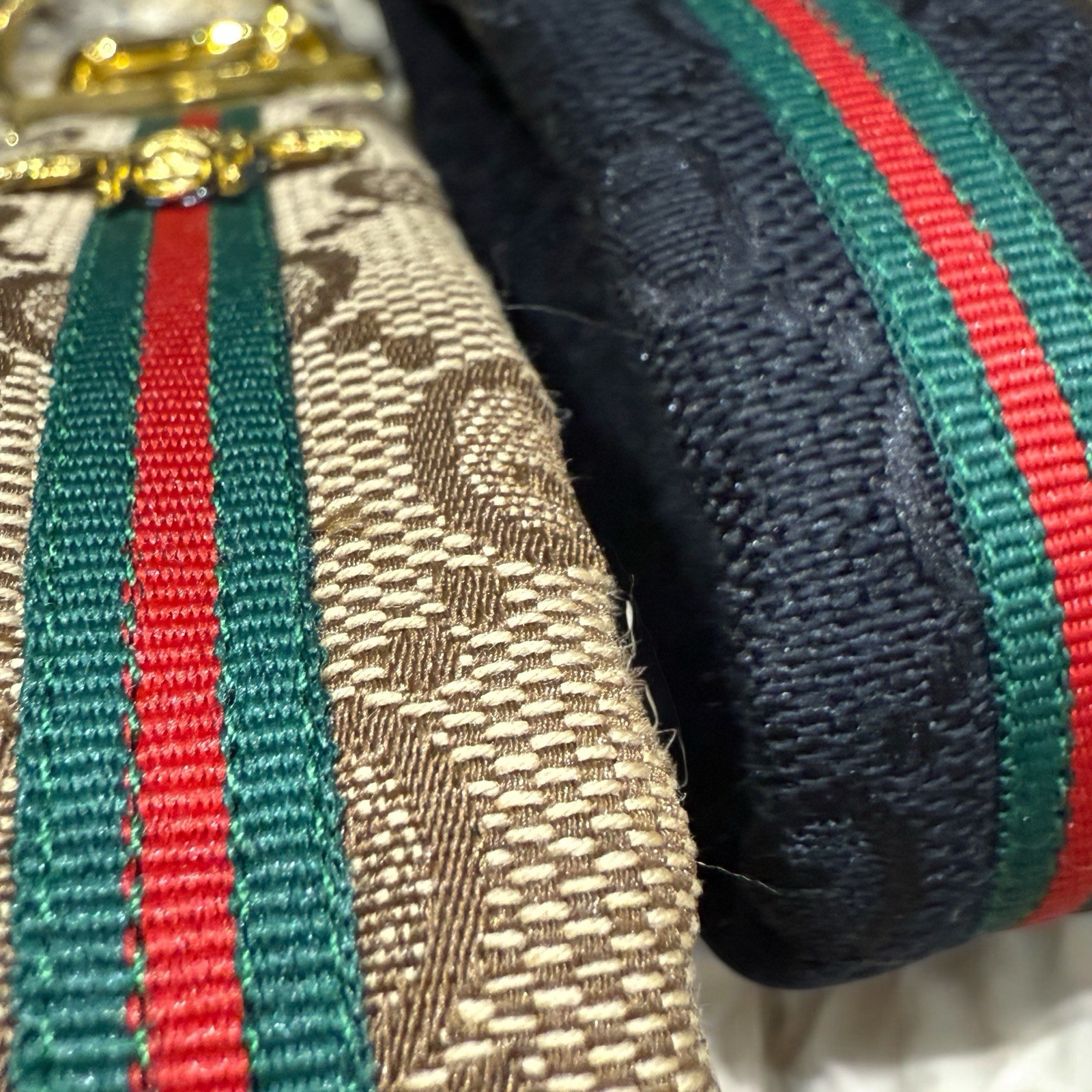 GUCCI KEY FOB WRISTLET Keychain With Gold Hardware With Or Without Gold Bee