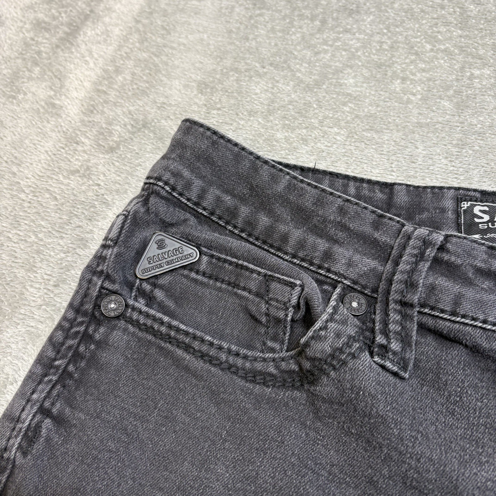 Buckle Salvage Supply Co Mayhem Straight Jeans Fits 30×28 Regular Fit Black