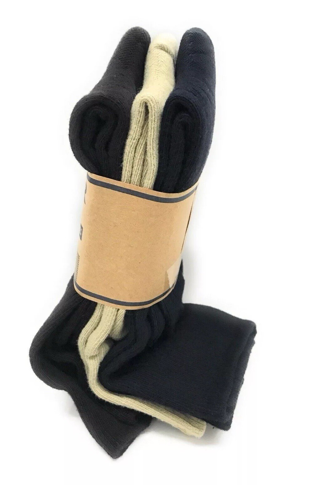 Dockers Mens 3 Pack Classics Casual Crew Cotton Socks Black Navy Khaki 10-13
