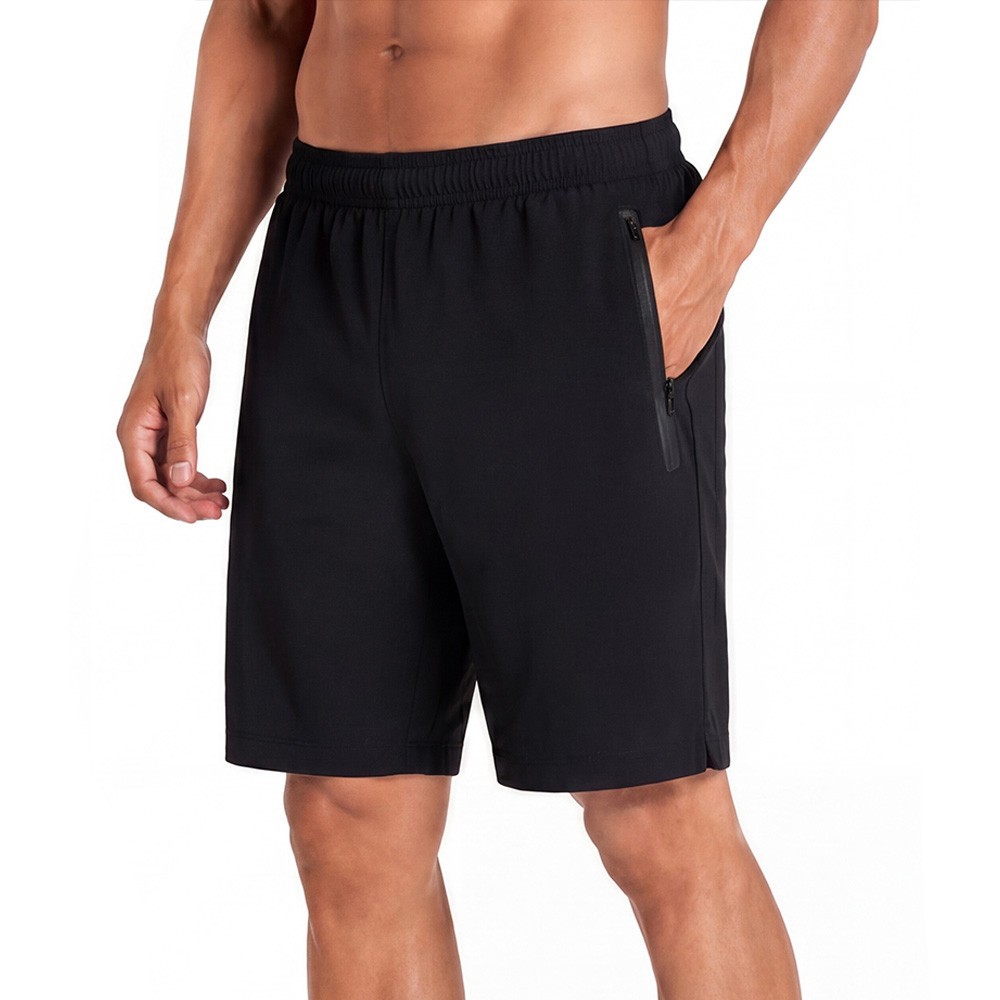 Men’s 7″ Lightweight Quick Dry Athletic Running Gym Workout Short Zipper Pockets