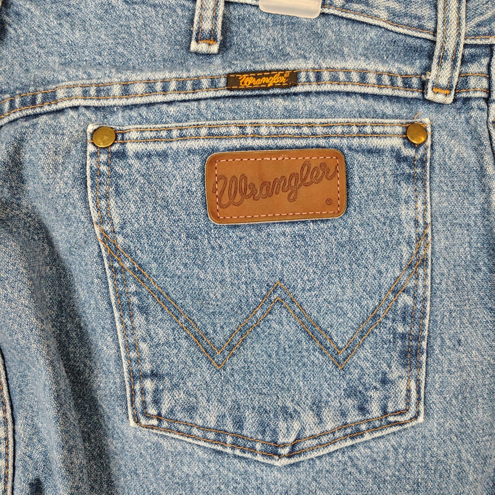 Wrangler 47MWZ Premium Performance Cowboy Cut Jeans Mens 38×30 Regular Fit Blue
