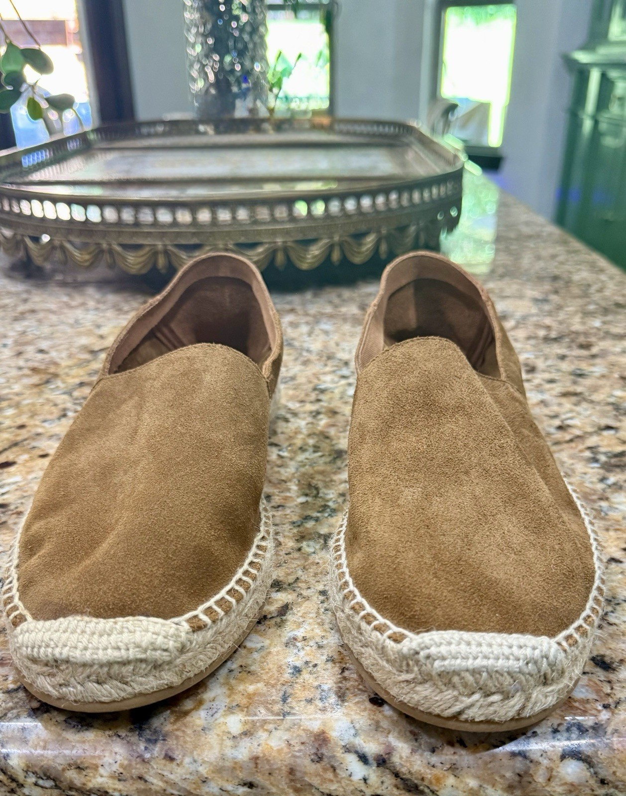 Todd Snyder Espadrilles Mens 9 Brown Suede Leather Slip On Made in Spain Nomad