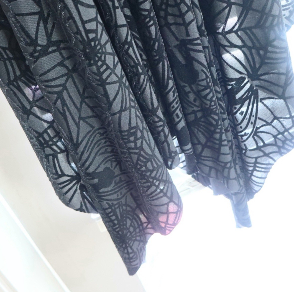 Black Milk Corpse Bride BURNED VELVET SPIDER THREADS HANDKERCHIEF DRESS Sz S
