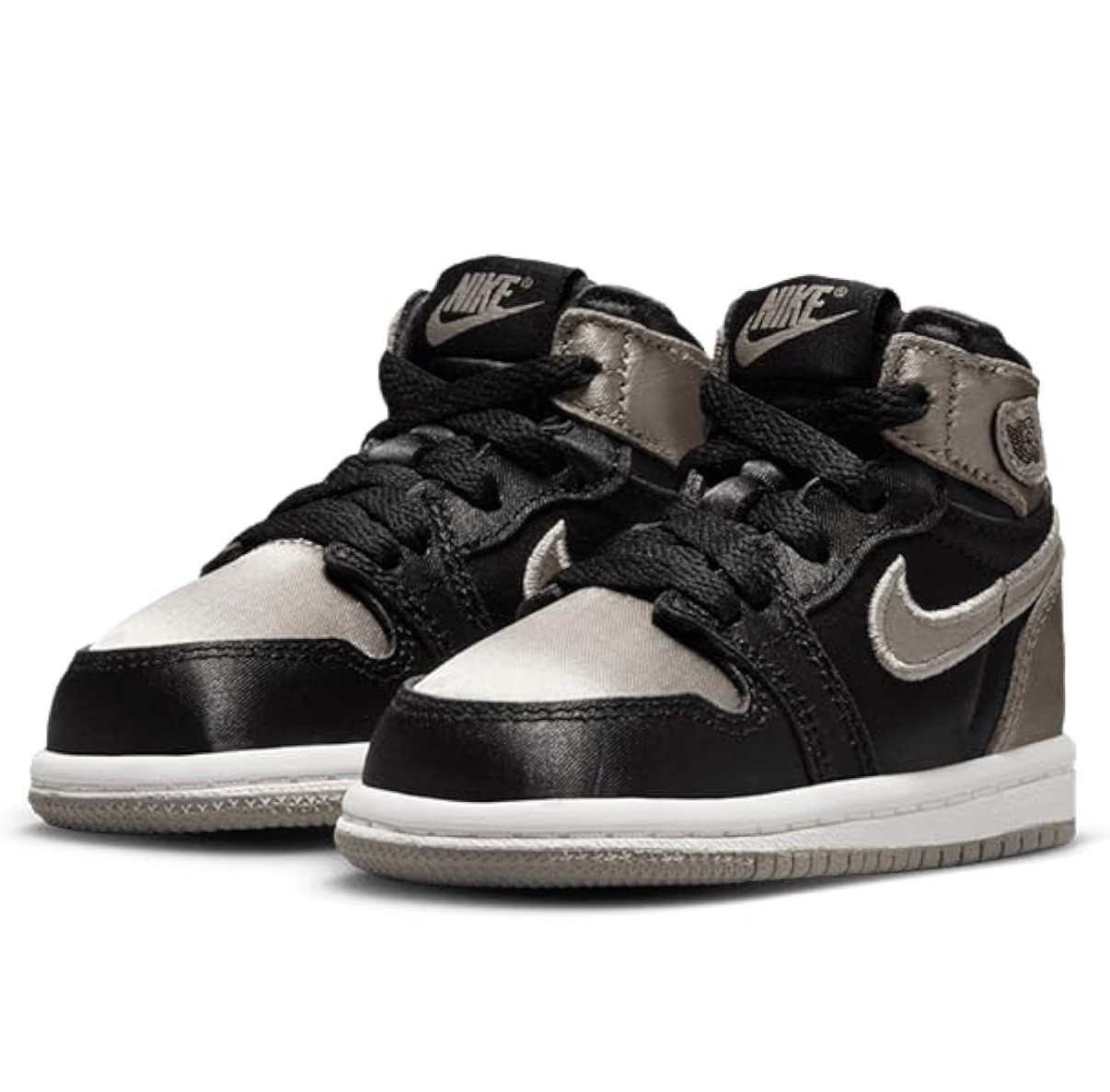 Nike TD Air Jordan 1 Retro High OG Satin Shadow Black/Grey FD5305-010 i