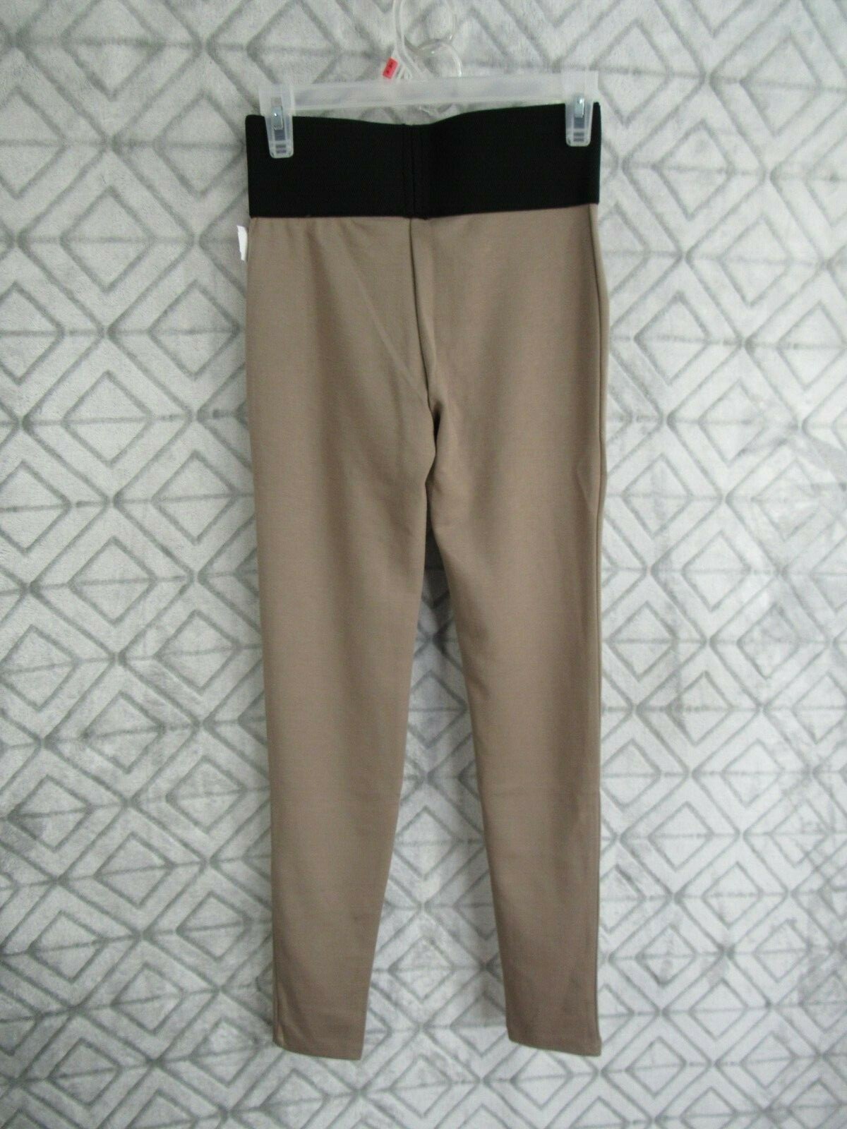 New Forever 21 Pants Size S Brown Black Elastic Wide Waistband Zippers Casual