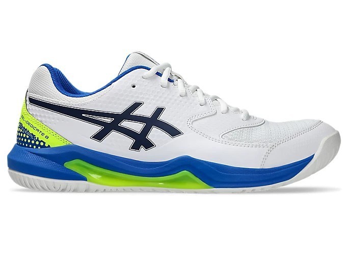 Asics Gel Dedicate 8 Pickleball Tennis Shoes White Black Size 9.5 1041A409-103