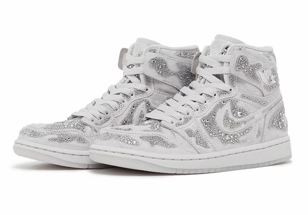 Swarovski x Air Jordan 1 High OG “Vast Gray” Womens HF6248-002