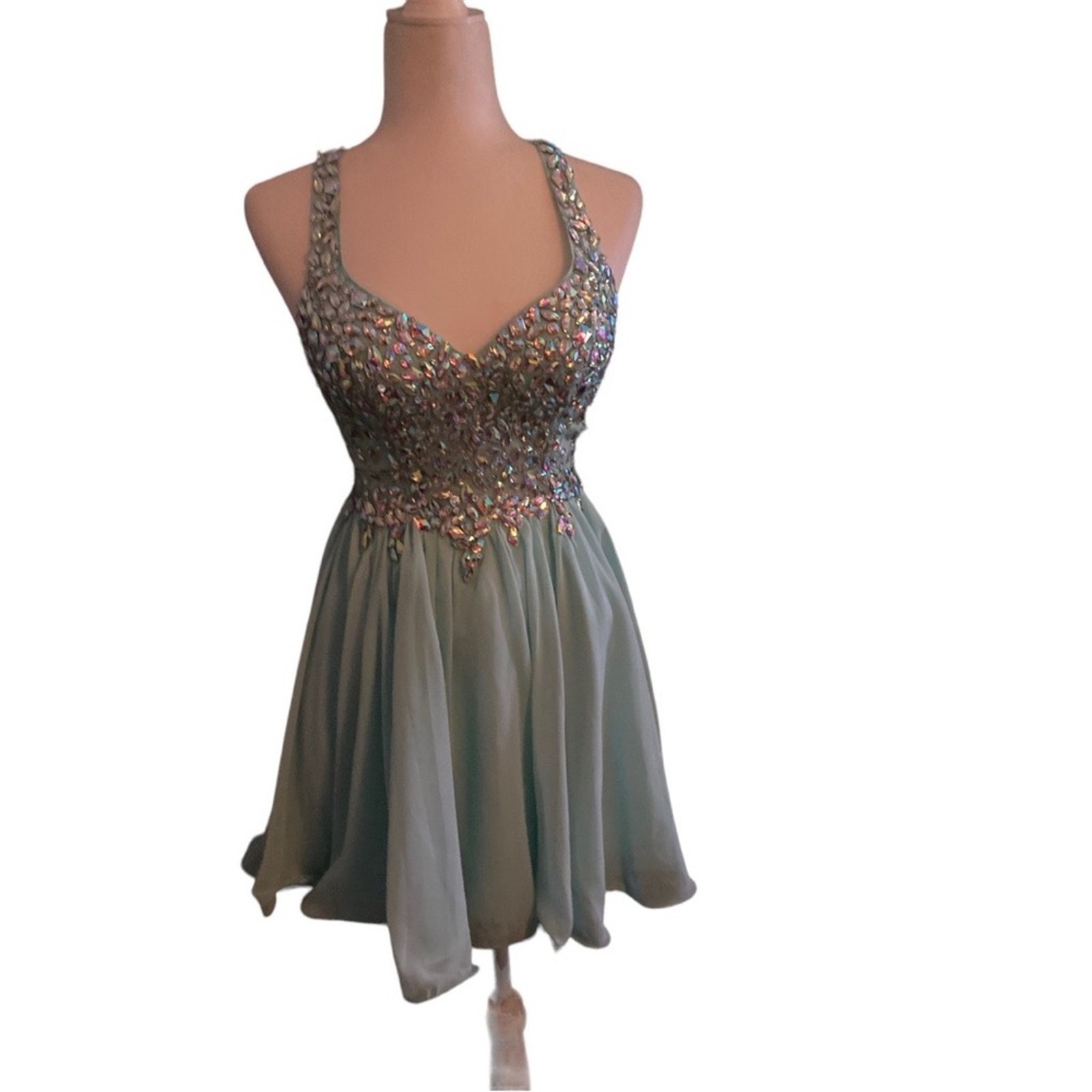Stunning Blue Iridescent Prom/Cocktail Dress By Dancing Queen