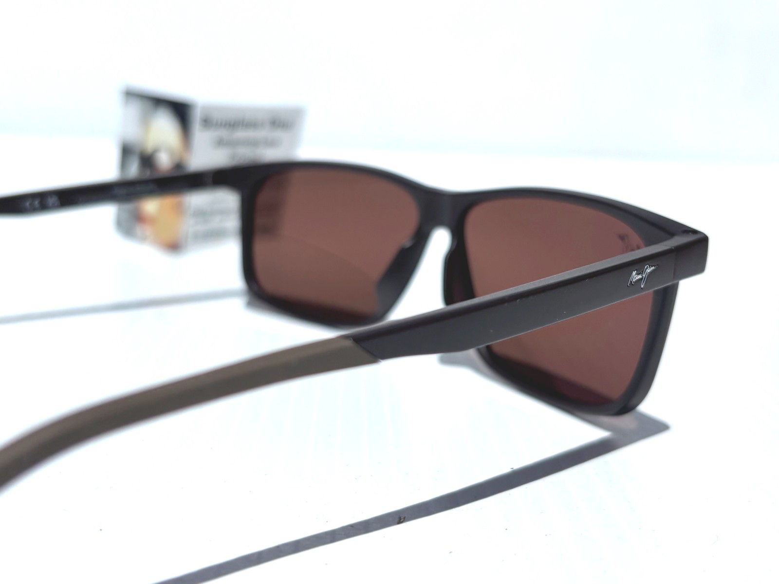 NEW Maui Jim PULAMA Matte Brown POLARIZED ST Bronze GLASS Sunglass H618-01