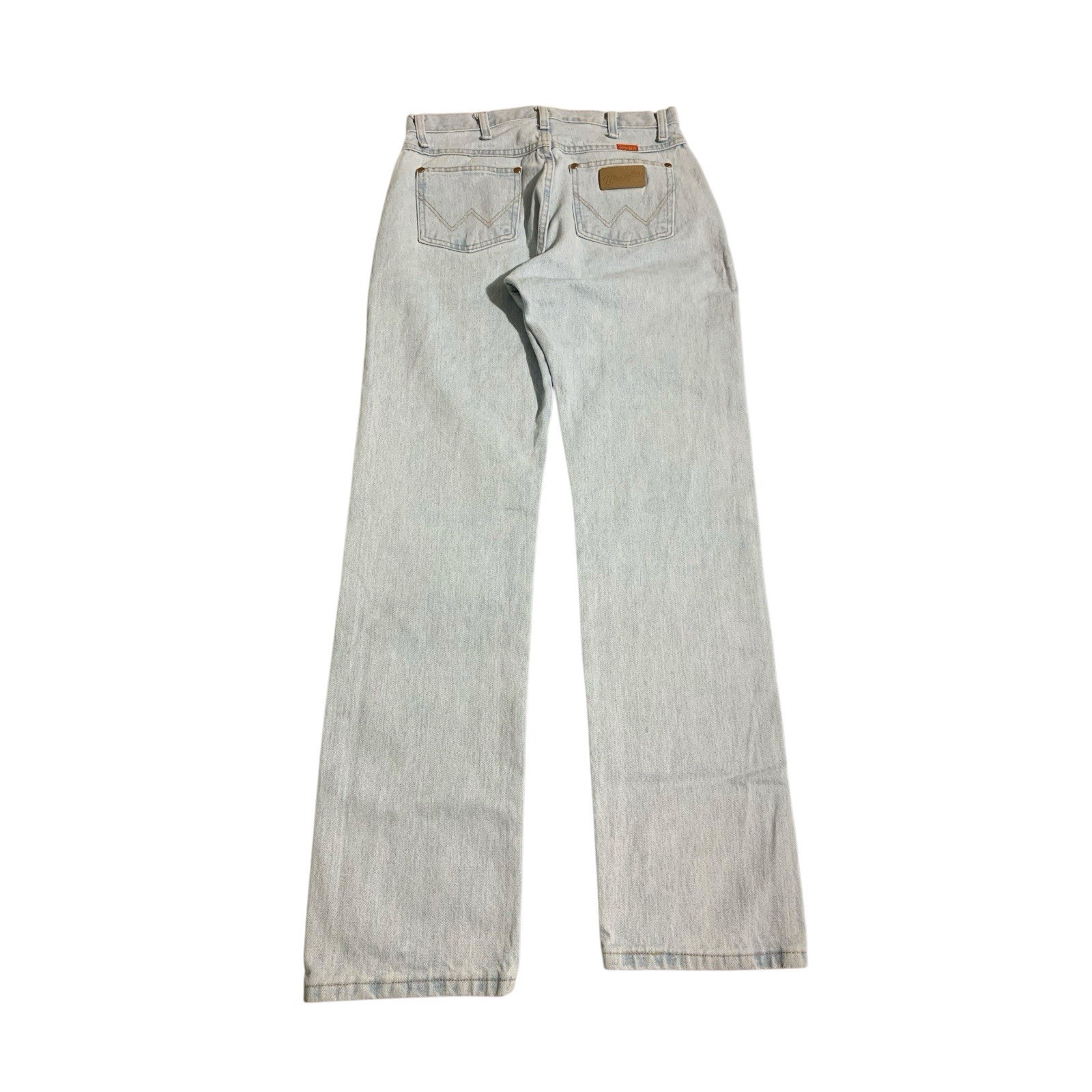 Vintage Wrangler Cowboy Cut Jeans 7×34 Blue Denim Light Wash 90s Western