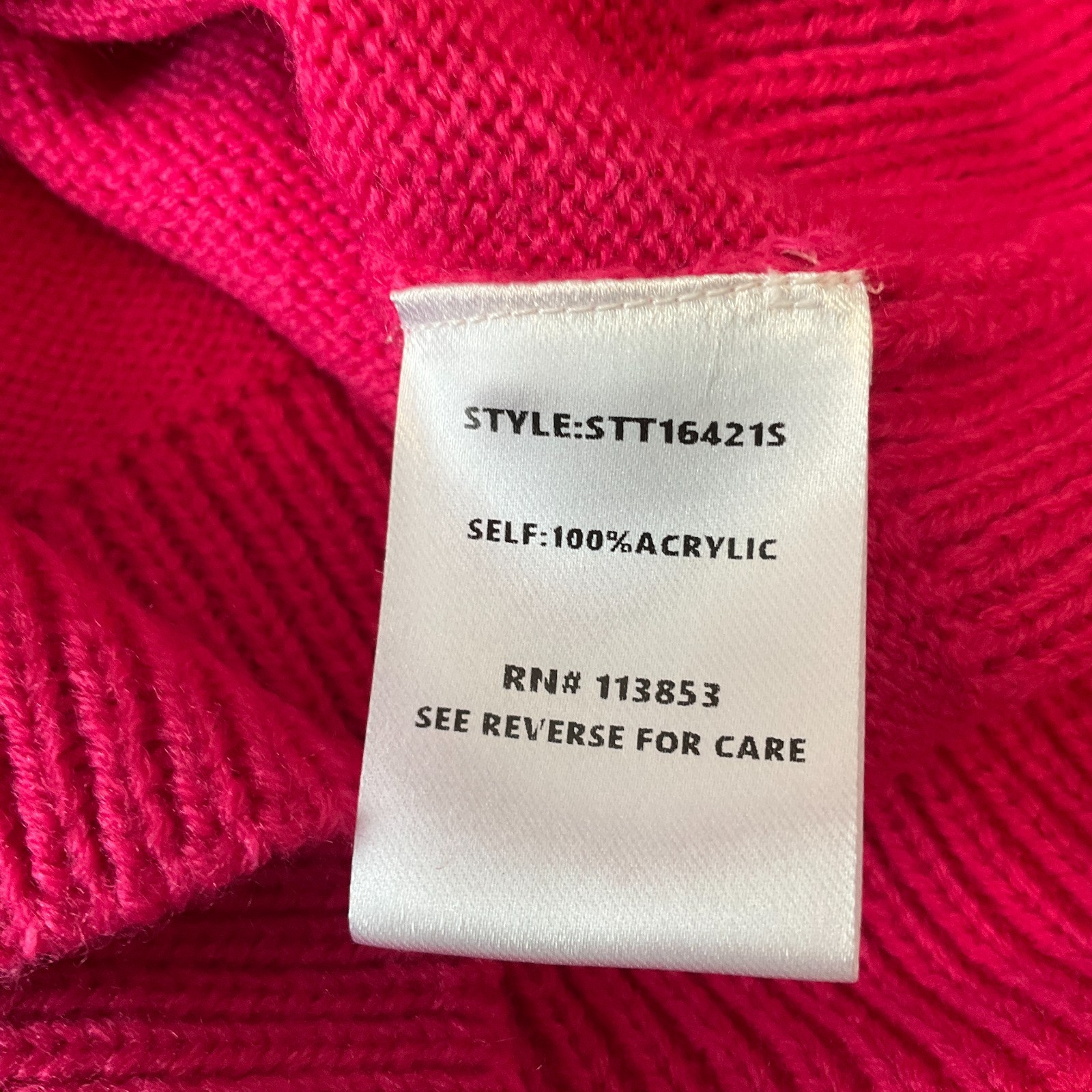 Sugarlips Pullover Sweater Womens Size M Pink Long Sleeve Stretch Knit