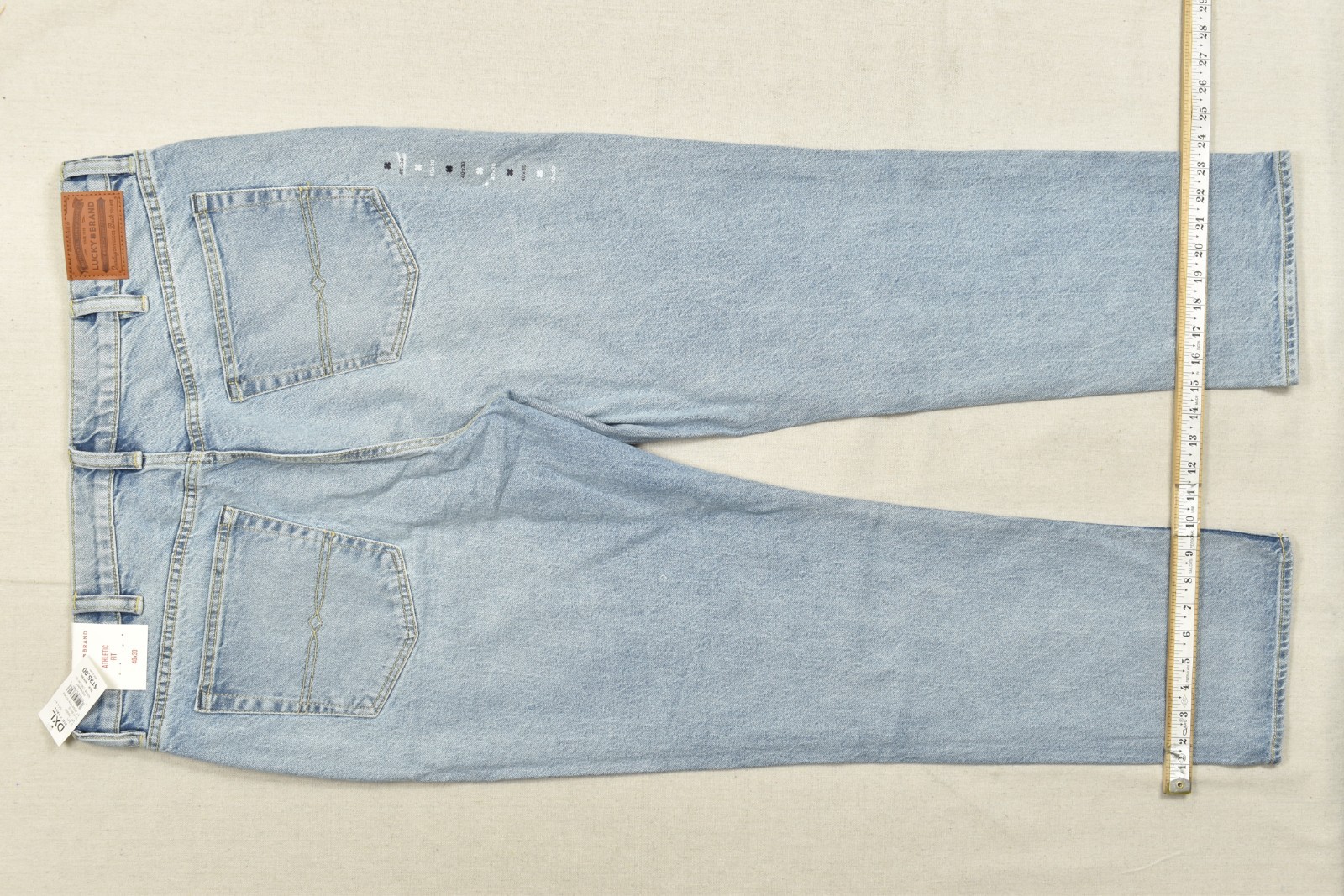 Lucky Brand Men’s Athletic Fit Denim Jeans Monaco Blue 5-Pocket Zip 40×30 NEW