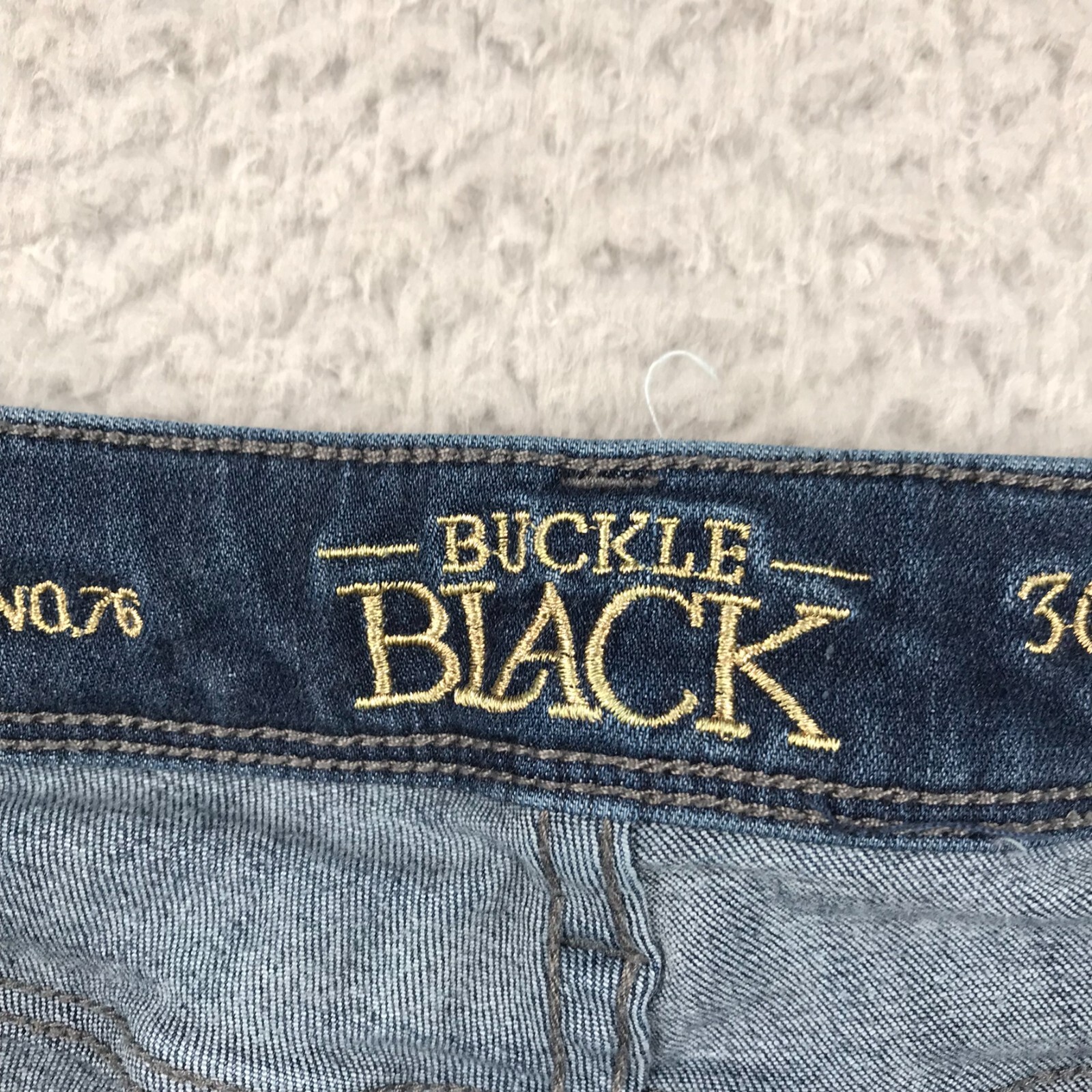 Buckle Black Jeans Mens 30 (33×31) Fit No 76 Skinny Mid Rise Stretch Denim