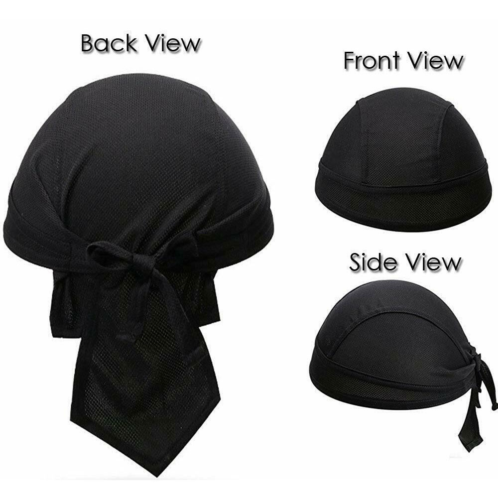 2-Pack Cooling Helmet Liner Do Rag Skull Cap for Men Head Scarf for Motorcycle