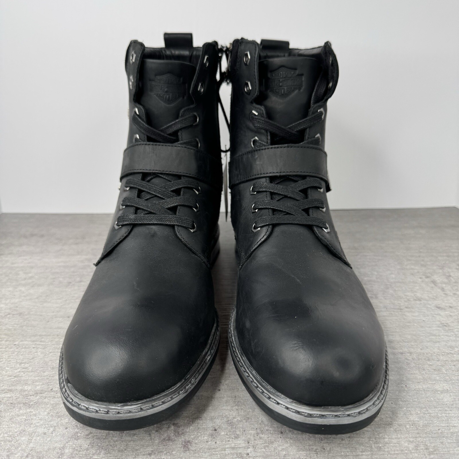 Harley-Davidson Hicklyn Strap 6.75″ Black Motorcycle Boot D96276 Men’s Size 11.5
