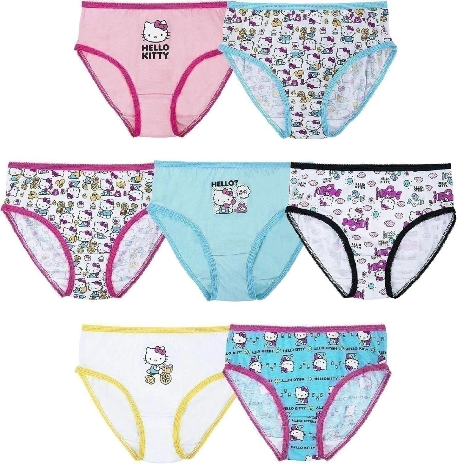 Hello Kitty Girls’ 100% Combed Cotton Underwear Size 4T