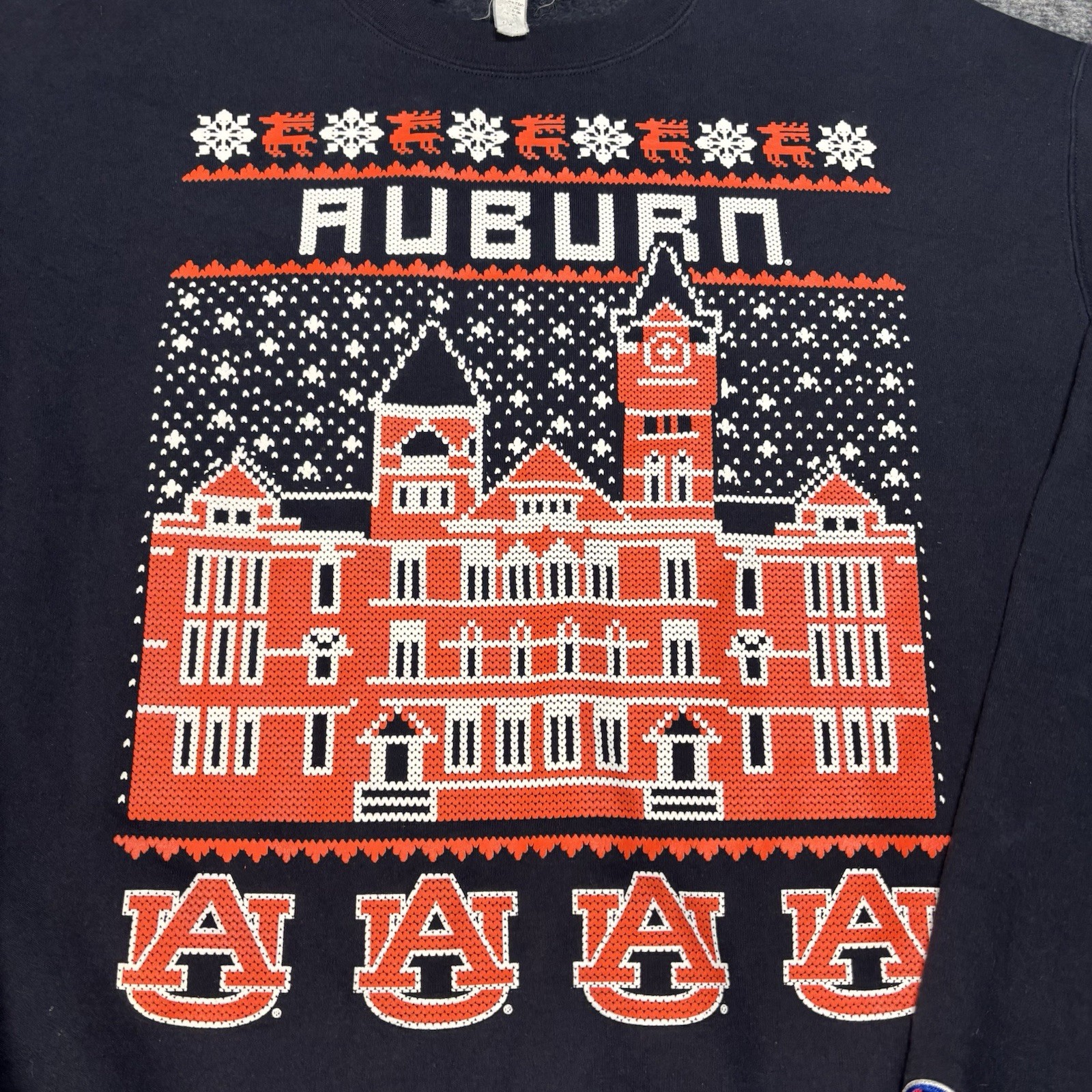 Auburn University Champion Eco Fleece Christmas Sweatshirt Men’s XL NCAA Tigers