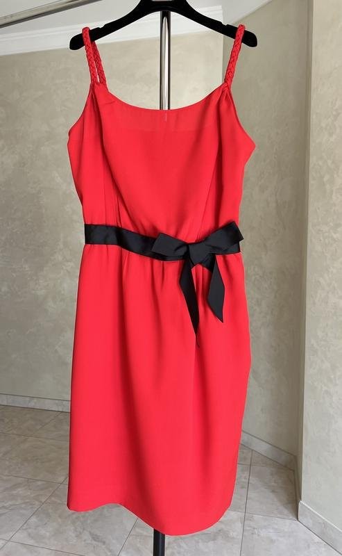 Women Moschino Dress Red Silk M
