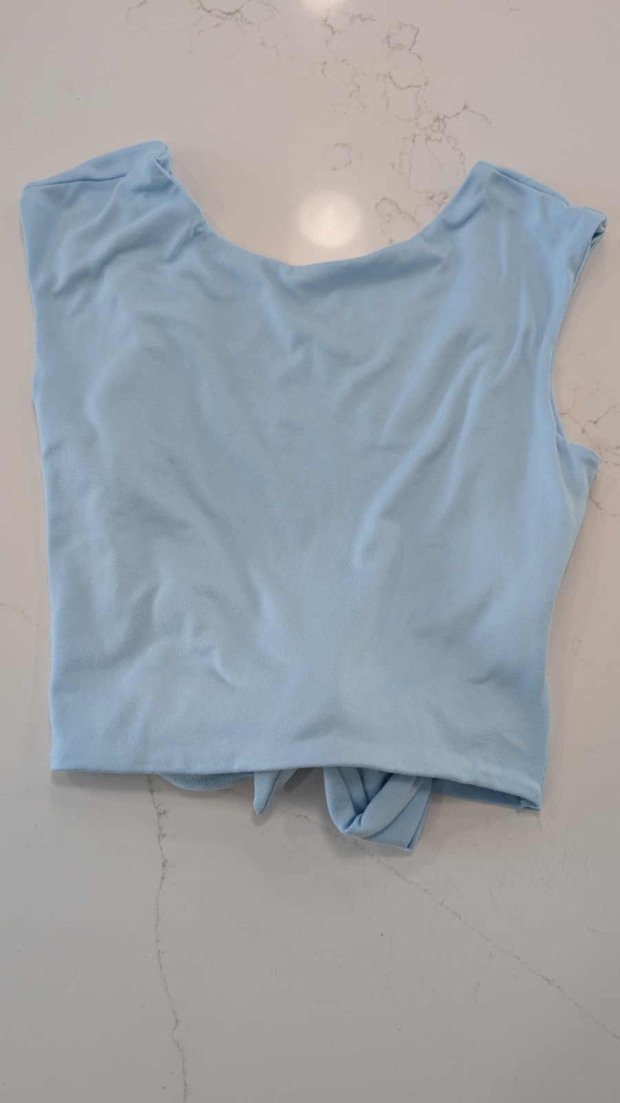 Blue Blush Backless Blue Crop Top Size Small Made In USA