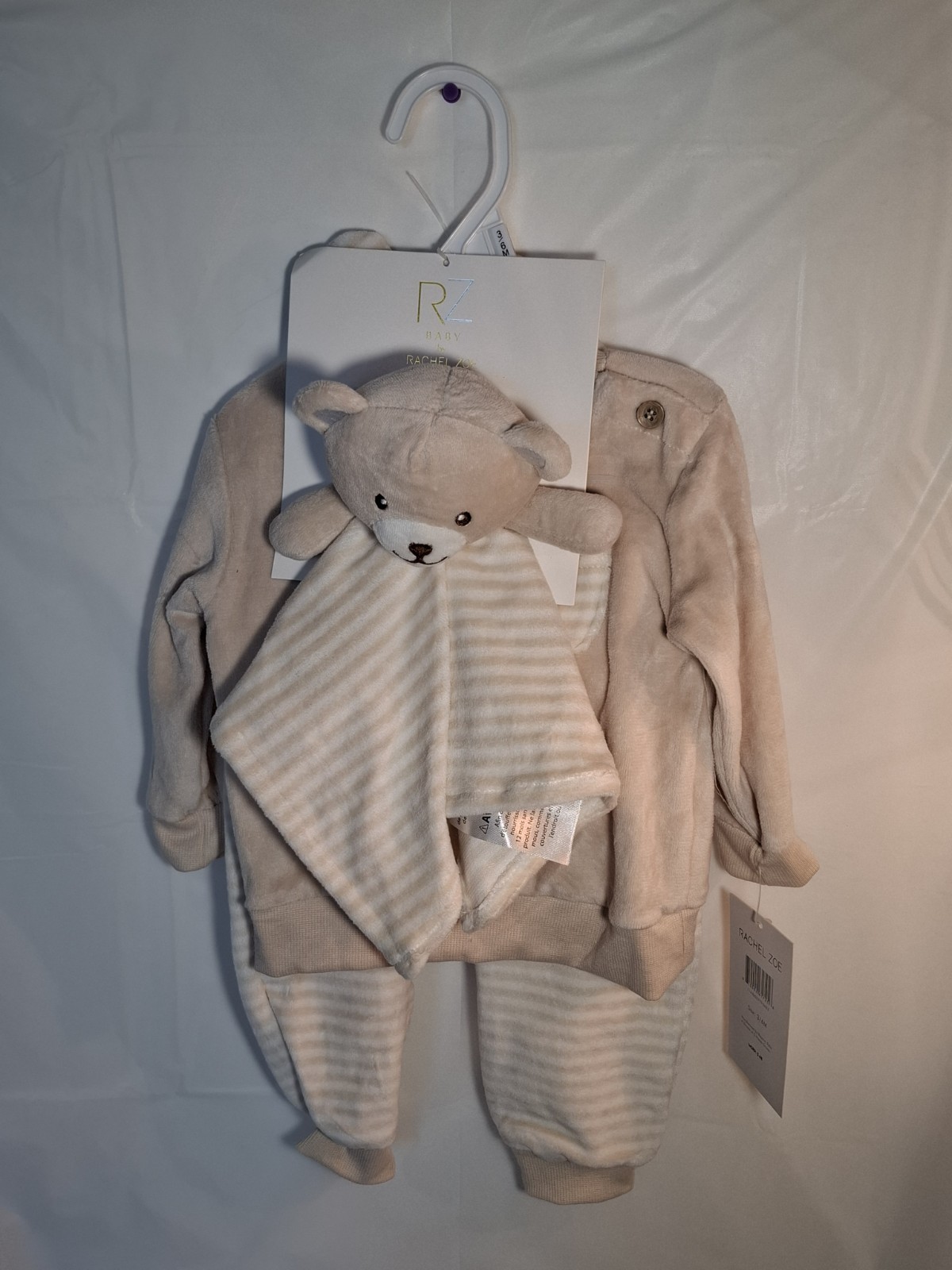 RZ 4pc Set Gender Neutral Lovey Hat Pant Top 3-6M