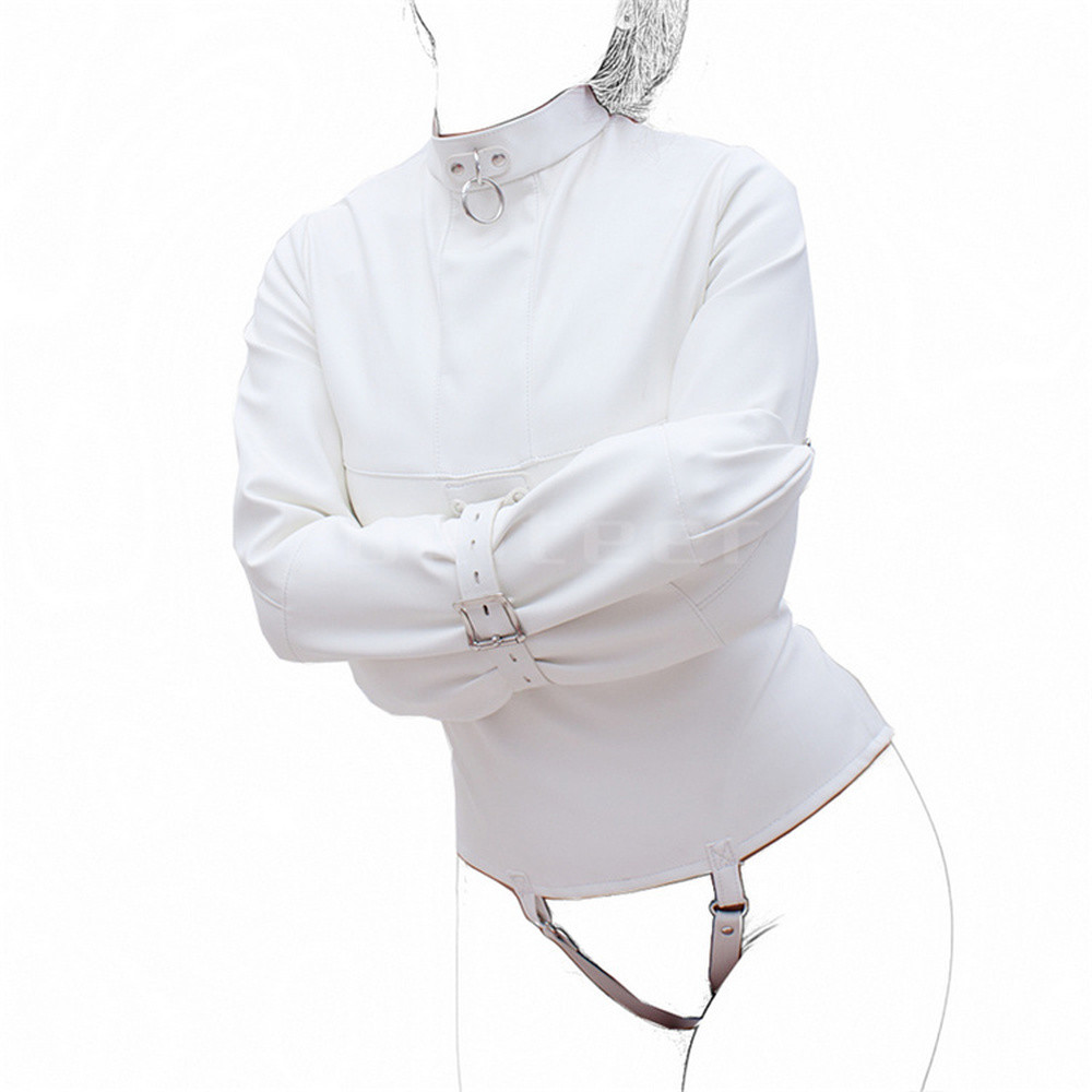 Straight Jacket Asylum Body Harness Armbinder Costume Straitjacket Clubwear US