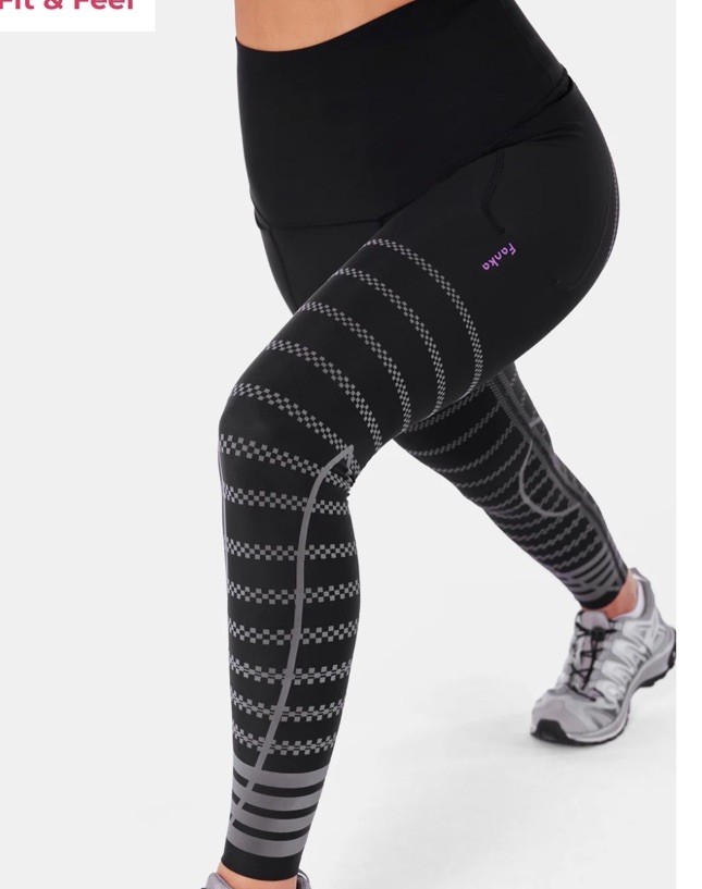 Fanka Body Sculpt Leggings Black /frost Gray Size S