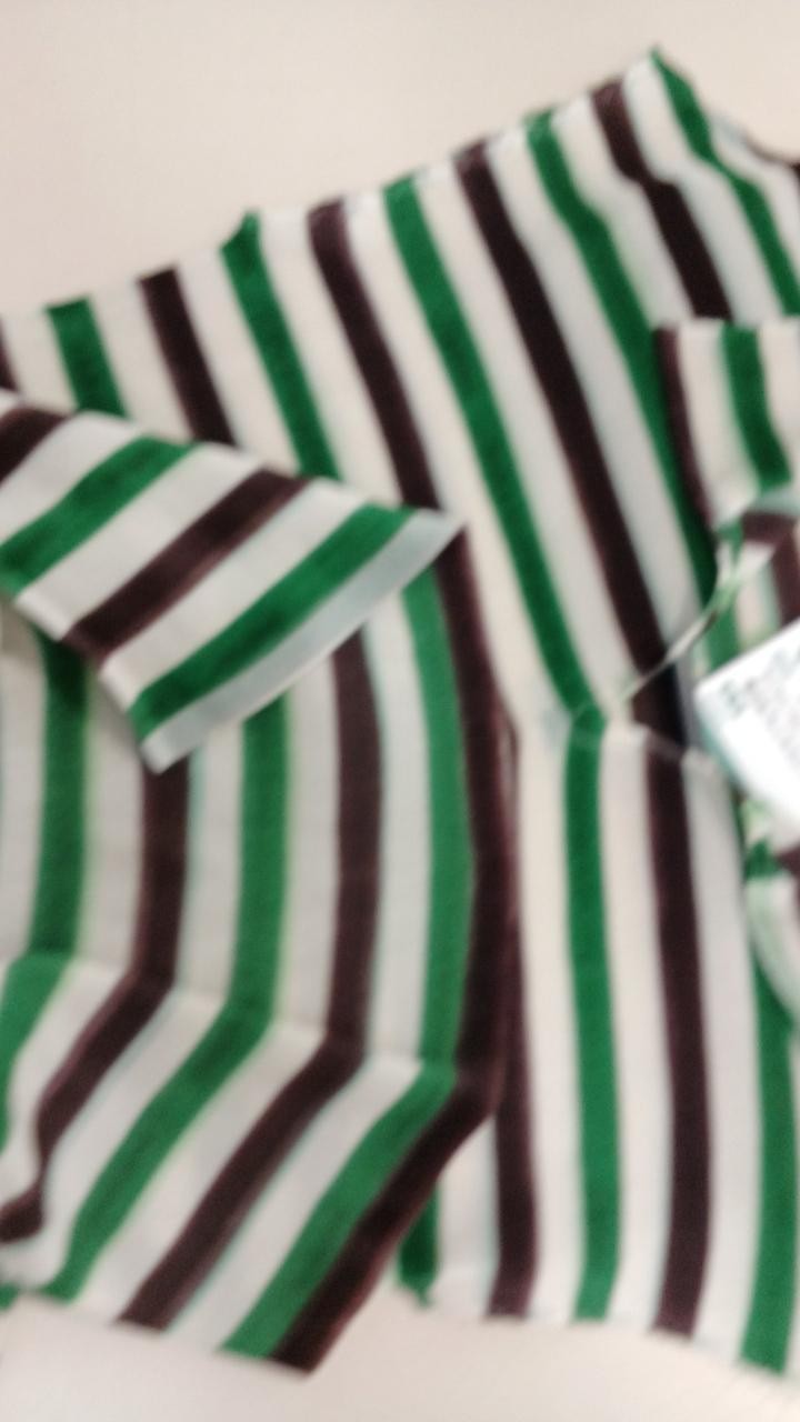 Pleats Please PP11-FK342 Border Stripes Cotton Top, Women’s T-Shirt
