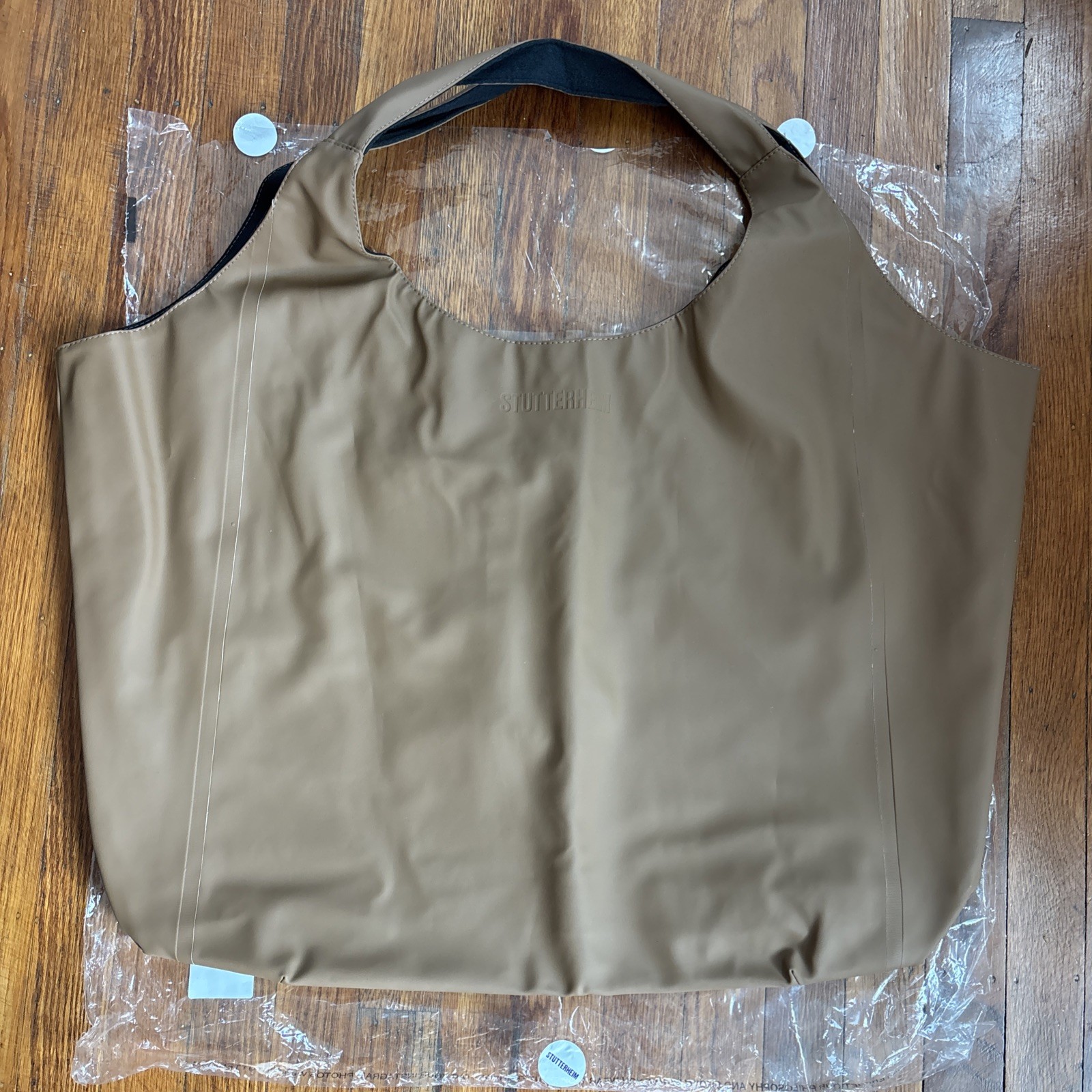 Stutterheim Sweden Svea Tote Bag Cognac Brown new large tote bag
