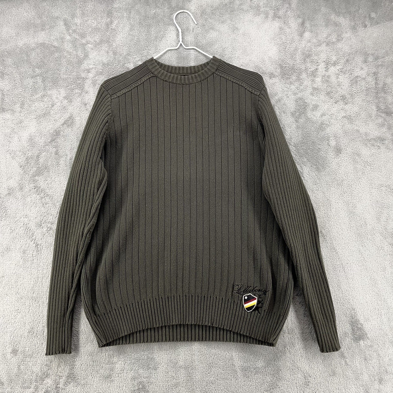 Vintage Billabong Sweater Mens Medium Green Elbow Patches Surf Beach Fisherman