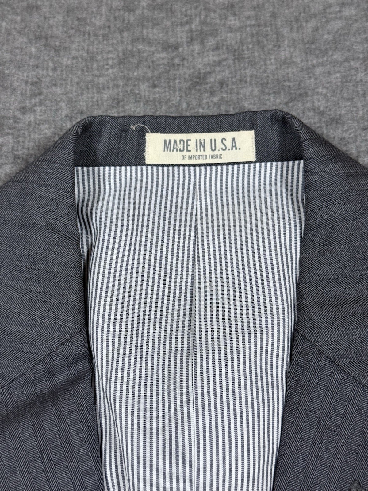 Todd Snyder Mayfair Fit Men 38R Wool Blazer Charcoal Gray Two Button Made in USA