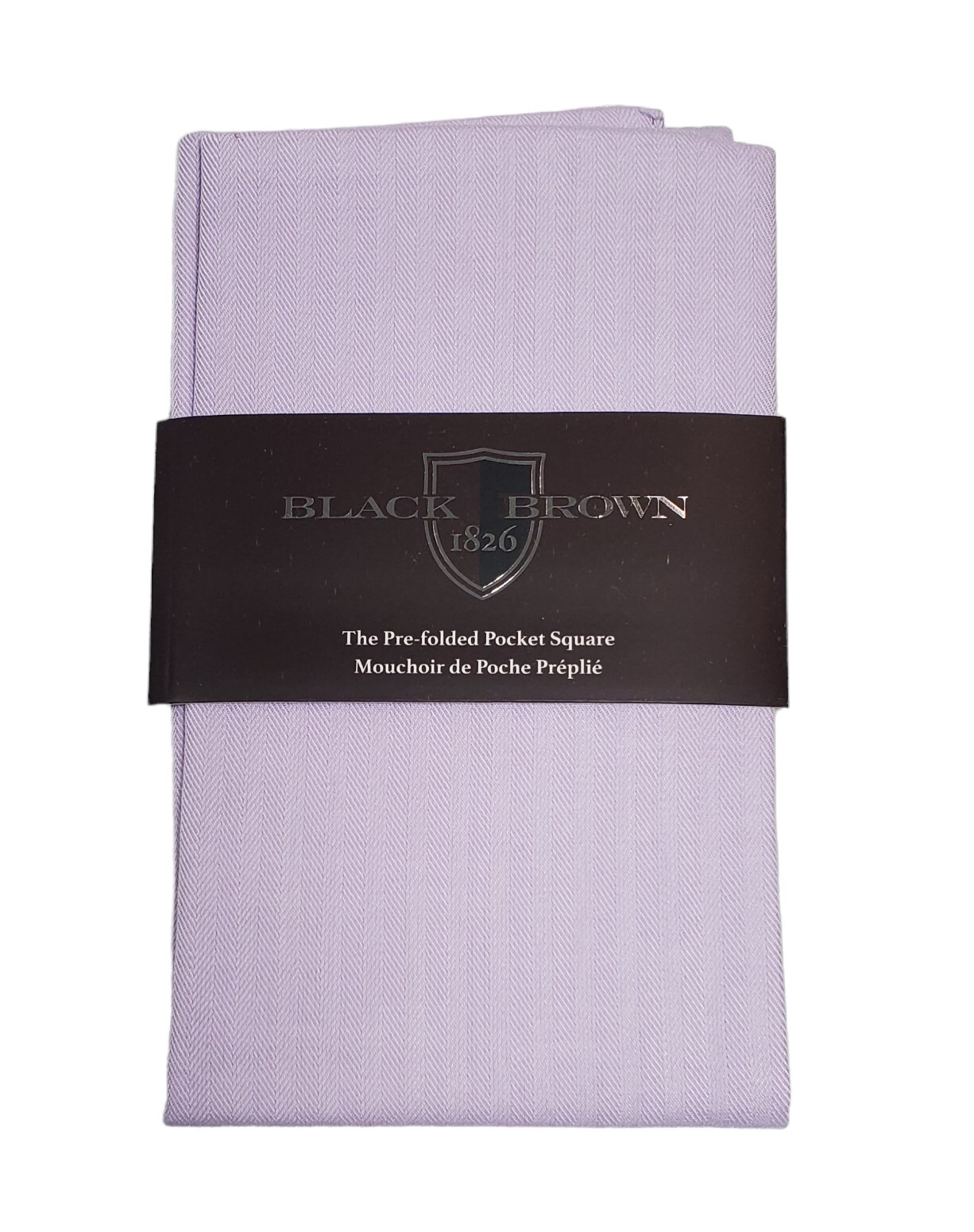 BLACK BROWN 1826 Men’s Basic Light Purple Pre-folded Pocket Square
