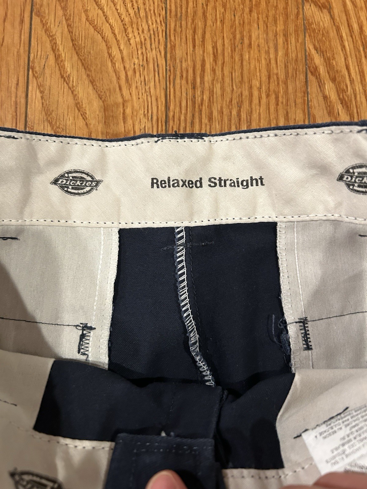 Dickies Relaxed Straight Cargo Pants Mens 32×34 Navy Blue Work Pants WP592DN