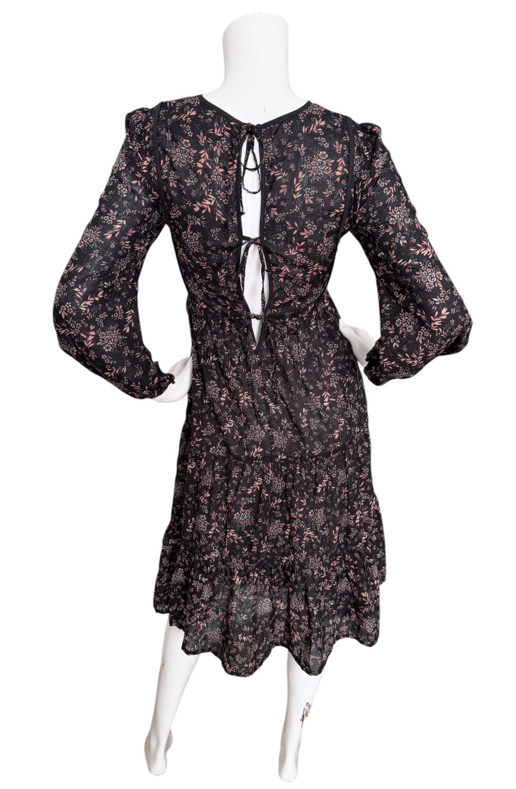 Christy Dawn Tallulah Tie-Back Midi Dress Wildblooms Floral Size XS