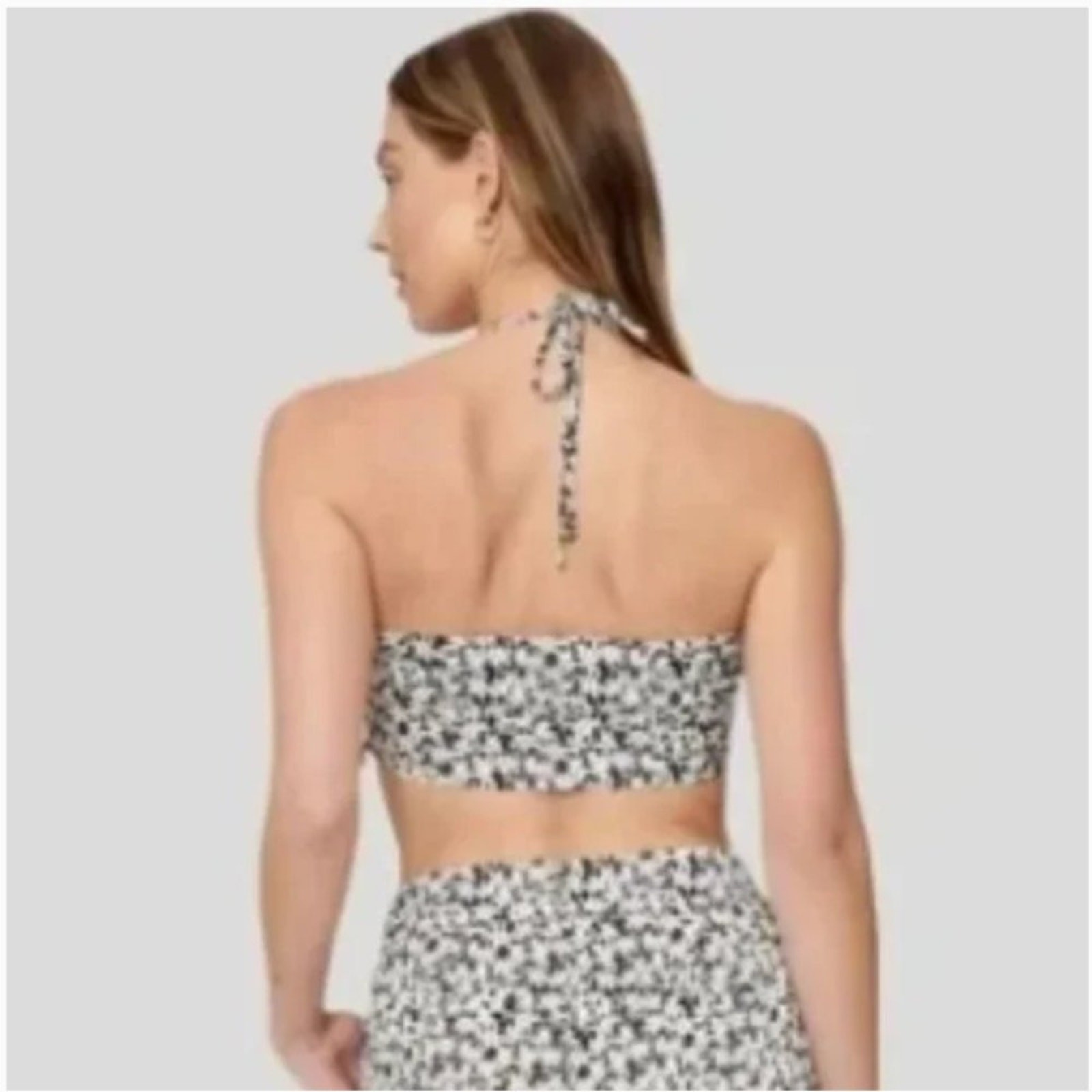 Bar III Sofia Richie Satin Ditsy Print Bralette