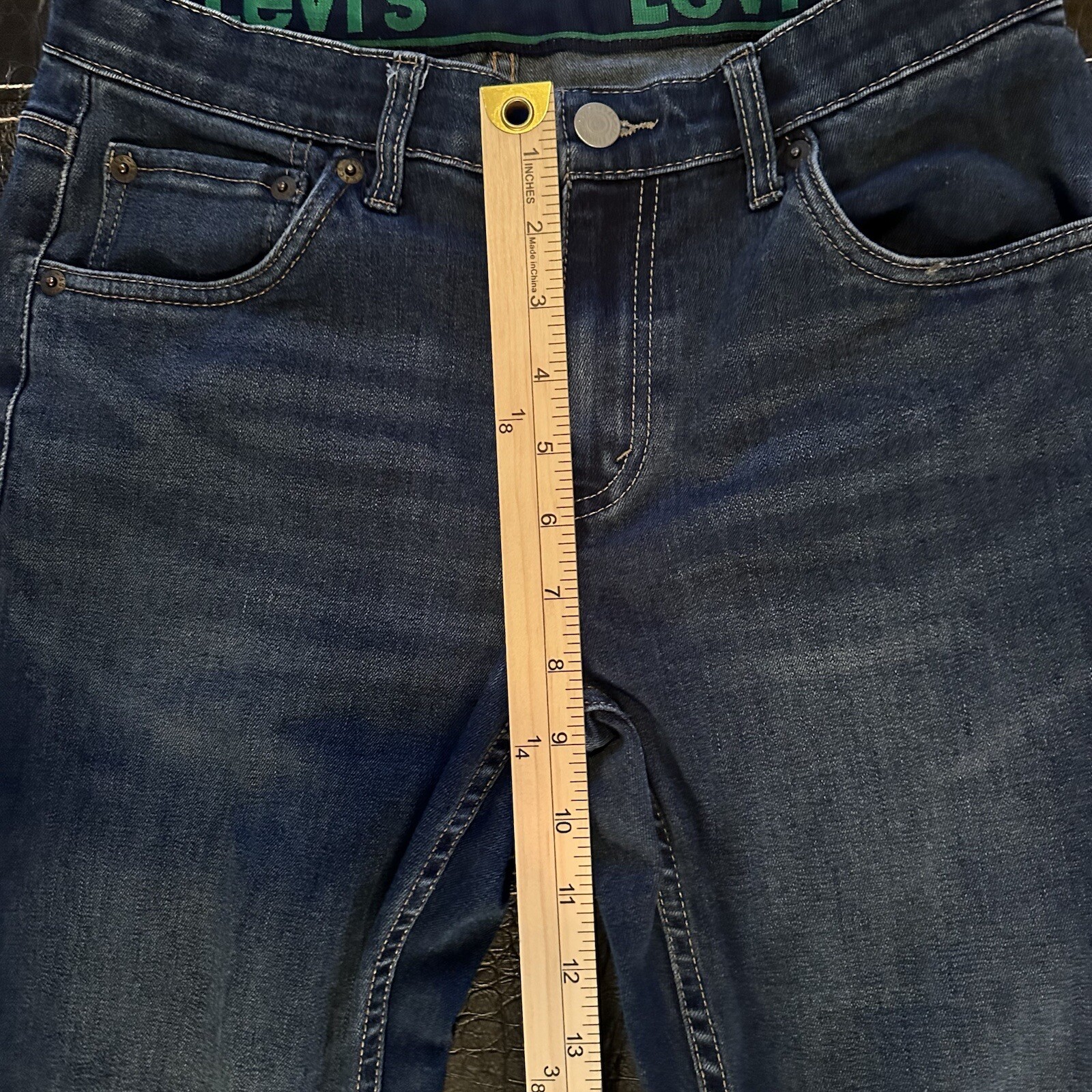 LEVI’S Women’s Blue Jeans 511 Dark Wash Elastic Waist TAG SIZE 16 Reg 28×30