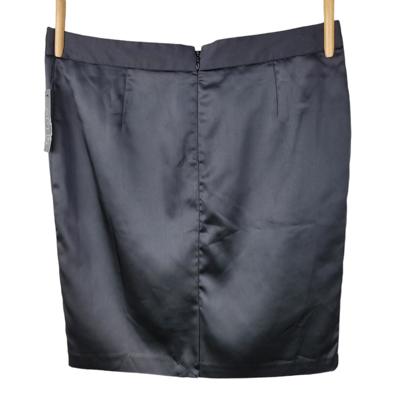 NEW Apt 9 Pencil Skirt size 12 Above Knee Satin Black Ruffle Career Professional