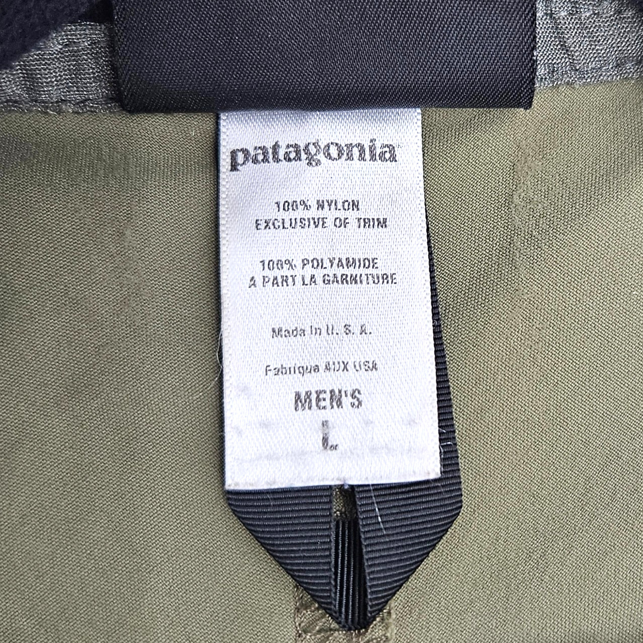 Patagonia Alpha Green Slingshot MARS Military Full Zip Jacket 19016 Made USA L