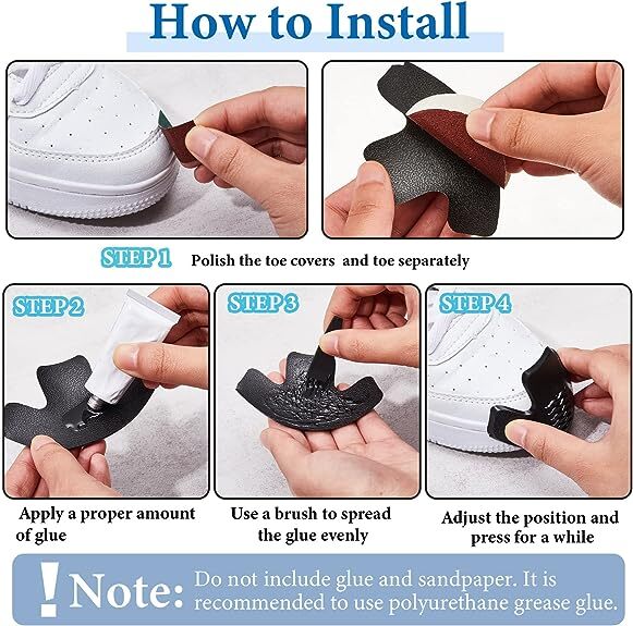 Boot Toe Protectors 4 Pieces Boot Guards Work Boot Toe Guards Work Boot Toe Boot