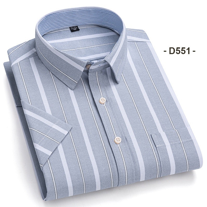 Mens Dress Oxford Shirts Formal Business Short Sleeves Cotton Casual Shirts Top